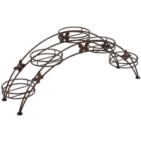 Подставка металлическая для цветов 690х155х255 мм белый Арка 5 ЗМИ