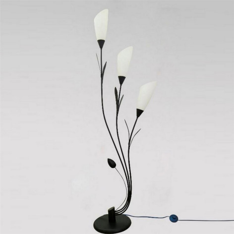 Торшер 3 плафона 155*42*28 см Е27 60Вт 12м2 плафон пластик черный Baizheng