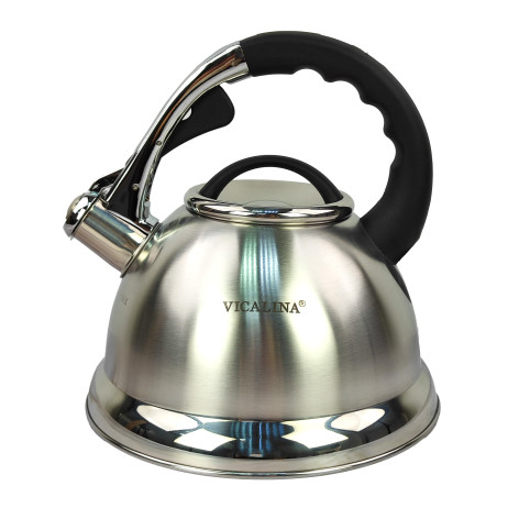 Чайник нержавеющая сталь 3,2 л со свистком нейлоновая ручка подвижная стальной Vicalina Baizheng