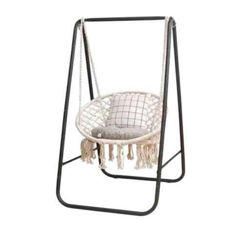 Кресло подвесное 60*80 см с бахромой хлопок с опорой BZ-DL6080 Baizheng