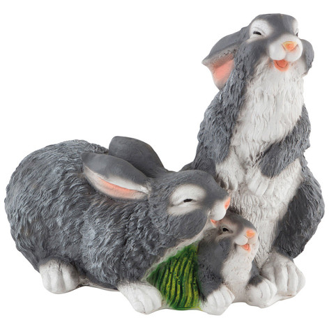 Фигурка полистоун садовая 27 см Зайцы-семейка Park