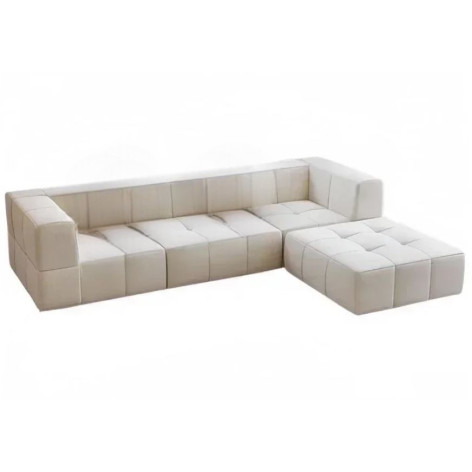 Диван-трансформер бескаркасный 300*100*65 см ППУ 30D текстиль бежевый 4 кор Baizheng