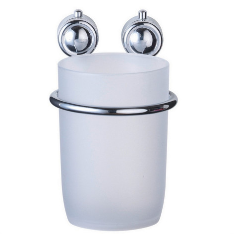 Стакан пластиковый для зубных щеток 105х80х50 мм подвесной с держателем B0921 Рыжий Кот