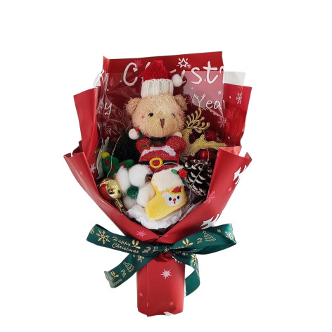 Сувенир светодиодный 32*22 см декоративный под упак Новогодний букет YQ-C004 Bum