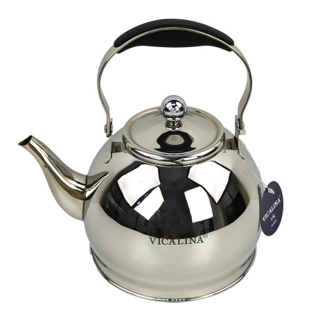 Чайник нержавеющая сталь 3 л нейлоновая ручка подвижная стальной Vicalina Baizheng