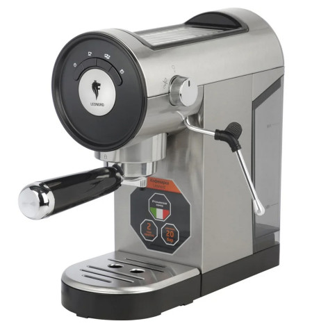 Кофеварка рожковая 1200 Вт 1,5 л 20 бар капучинатор латте съемный поддон черный Brayer