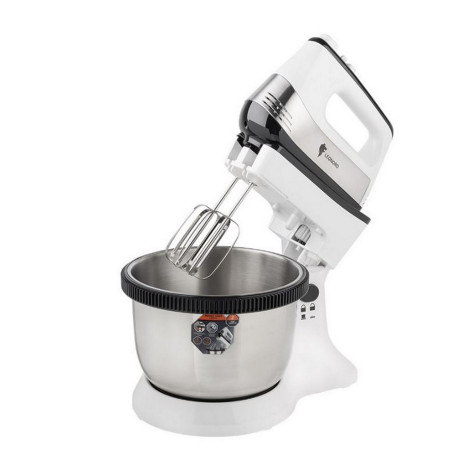 Миксер пластиковый 180 Вт стационарный чаша 2 л 7 скоростей турбо 4 насадки бело-серый Maxtronic Миксер пластиковый 180 Вт стационарный чаша 2 л 7 скоростей турбо 4 насадки бело-серый Maxtronic