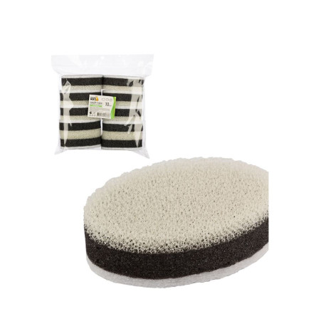 Губка поролоновая для посуды 9х6х3 см с рисунком KS-02 Рыжий кот