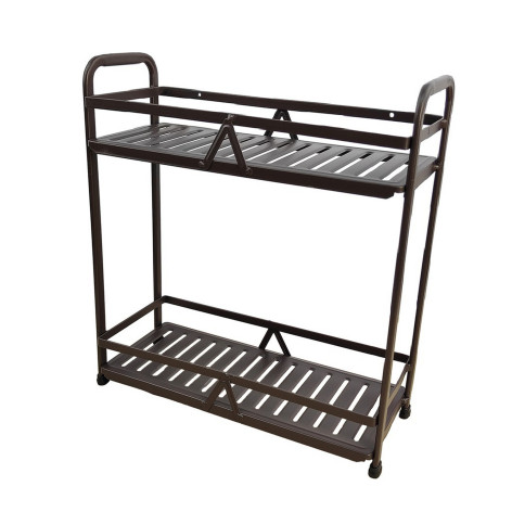 Полка металлическая для ванной 2-х ярусная 34*14*37 см BD-H611K Baizheng