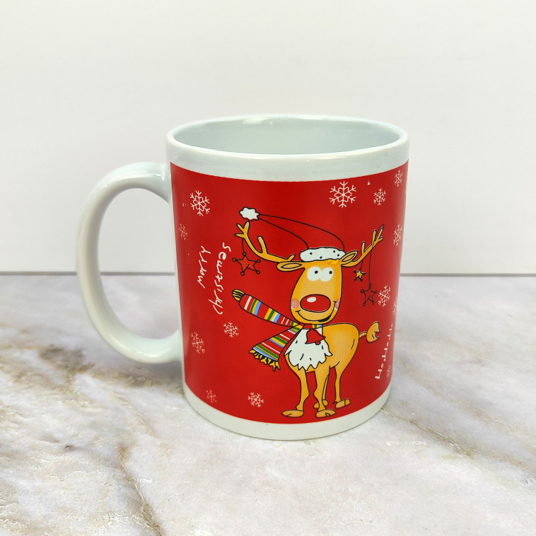 Картинка Кружка фарфоровая 330 мл Рождественская Номер 9 BZ-0093 Baizheng