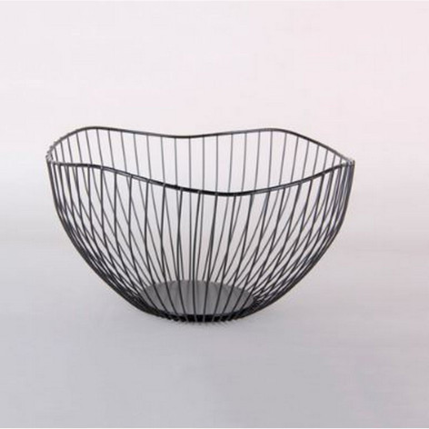 Корзина металлическая для фруктов 25х13 см черный Коралл