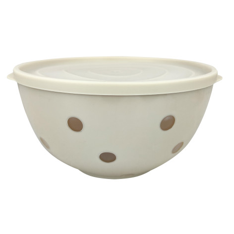 Салатник пластиковый 1,4 л с крышкой платина Sens Berossi