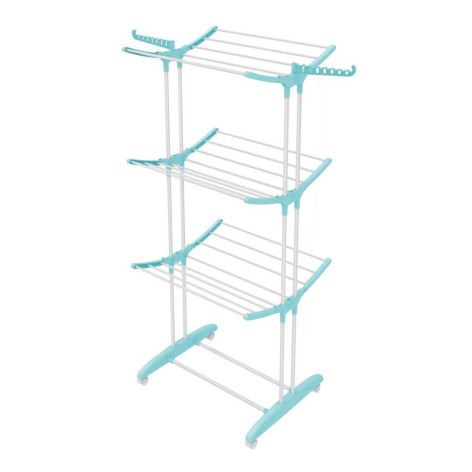 Сушилка металлическая напольная для белья 1250х630х1735 мм вертикальная белый Nika