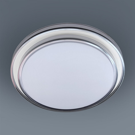 Светильник потолочный светодиодный 50 см 60 Вт 25м2 2 цвета акрил пульт черный Baizheng