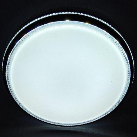 Светильник потолочный светодиодный 50 см 60 Вт 25м2 2 цвета акрил пульт черный Baizheng