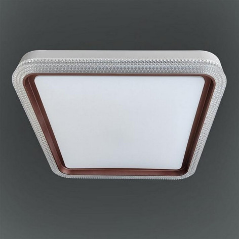 Светильник потолочный светодиодный 50 см 60 Вт 25м2 2 цвета акрил пульт коричневый Baizheng