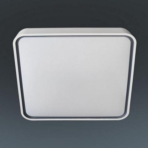 Светильник потолочный светодиодный 50 см 60 Вт 25м2 2 цвета акрил пульт серый Baizheng