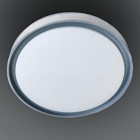 Светильник потолочный светодиодный 50 см 60 Вт 25м2 2 цвета акрил пульт серый Baizheng