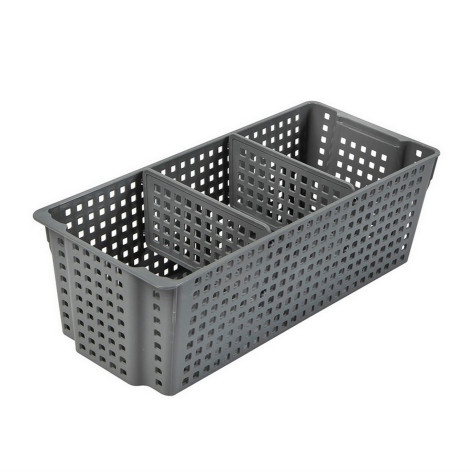 Органайзер пластиковый 3 л 297*130*96 мм перегородки прямоугольный серый Лофт Violet