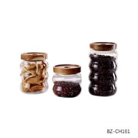 Банка стеклянная для продуктов 1,2 л 9х20 см круглая крышка Baizheng