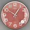 Мини изображение Часы пластиковые настенные кварц  34 см круг бордовый Baizheng