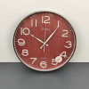 Мини фотография Часы пластиковые настенные кварц  34 см круг бордовый Baizheng
