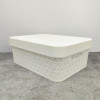 Мини изображение Корзина пластиковая 11 л 370*280*140 ммс крышкой белый Элемент Альтернатива