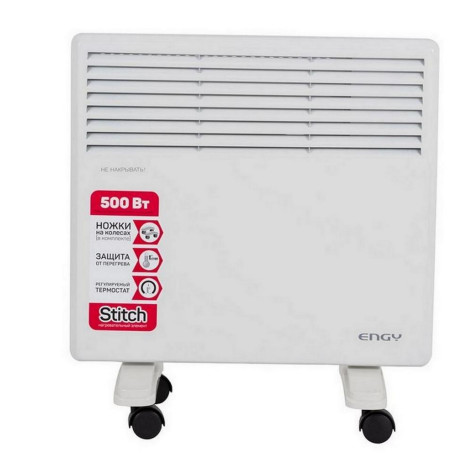 Обогреватель конвекционный 0,5 кВт стена/пол обогрев до 10 м2 белый Standard EN-500 Engy