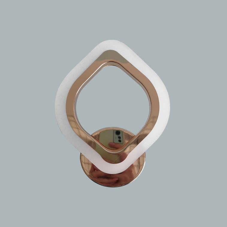 Фото Бра светодиодный 1 плафон 24*17*5 см 12Вт 360LM 5м2 2 цвета пластик золотой хром Baizheng