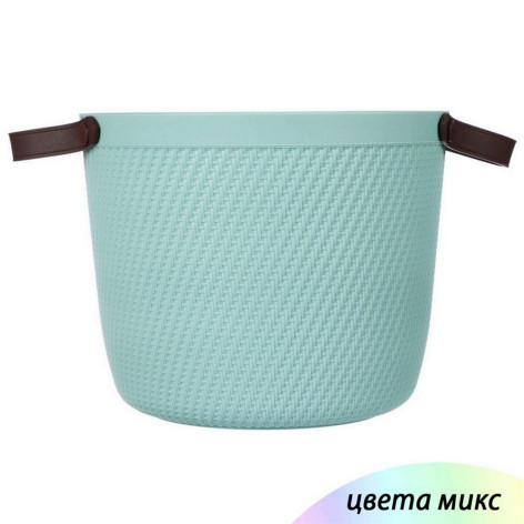 Корзина пластиковая  25 л 397*325 мм для хранения круг микс YM-6326 Baizheng