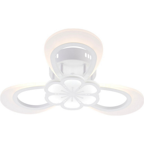 Люстра светодиодная 4 плафона 50*12см 62Вт 2790LM 30м2 3 цвета пластик пульт белый Baizheng