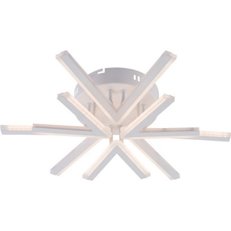 Люстра светодиодная 6 плафонов 53*12 см 78Вт 3510LM 35м2 3 цвета пластик пульт белый Baizheng