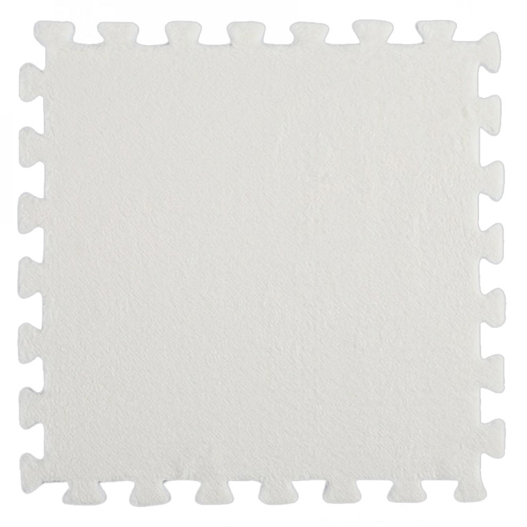 Коврик-пазл 12 шт 30*30*1,5 см махровый белый BZ-EVA06/12 Baizheng
