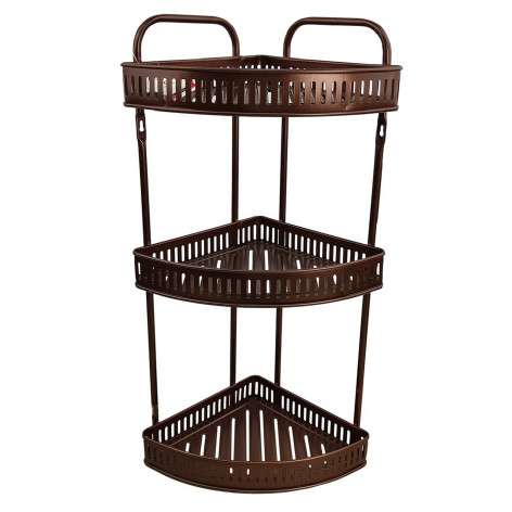 Полка металлическая для ванной 3-х ярусная угловая 32*24*60 см BD-HP002 Baizheng