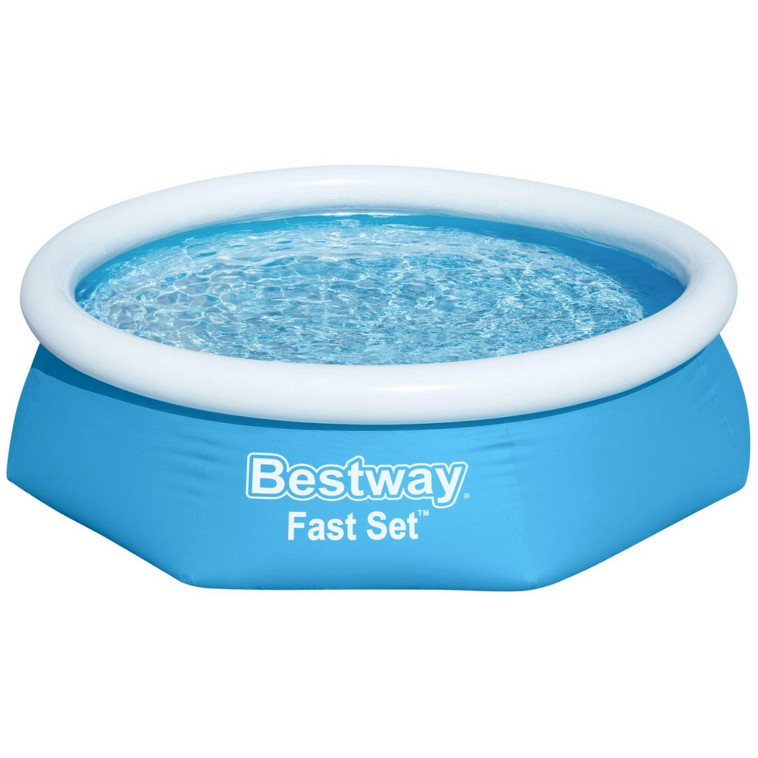 Бассейн с надувным бортом 244*61 см 1880 л с фильтром насосом 1249л/ч Bestway