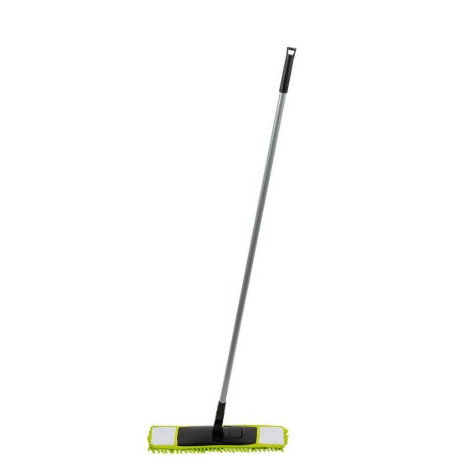 Швабра металлическая 110 см насадка микрофибра 41*12 см лапша черно-зелен Mop Clean Рыжий кот
