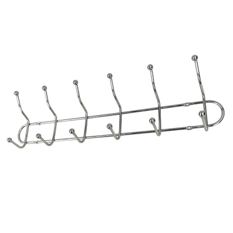 Вешалка металлическая настенная 480*120*60 мм 6 крючков 5 мм BZ-485 Baizheng Вешалка металлическая настенная 480*120*60 мм 6 крючков 5 мм BZ-485 Baizheng
