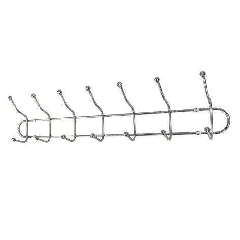 Вешалка металлическая настенная 580*120*60 мм 7 крючков 5 мм BZ-485 Baizheng Вешалка металлическая настенная 580*120*60 мм 7 крючков 5 мм BZ-485 Baizheng