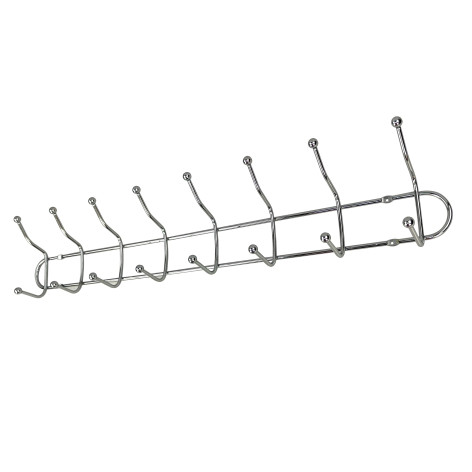 Вешалка металлическая настенная 670*120*60 мм 8 крючков 5 мм BZ-485 Baizheng Вешалка металлическая настенная 670*120*60 мм 8 крючков 5 мм BZ-485 Baizheng