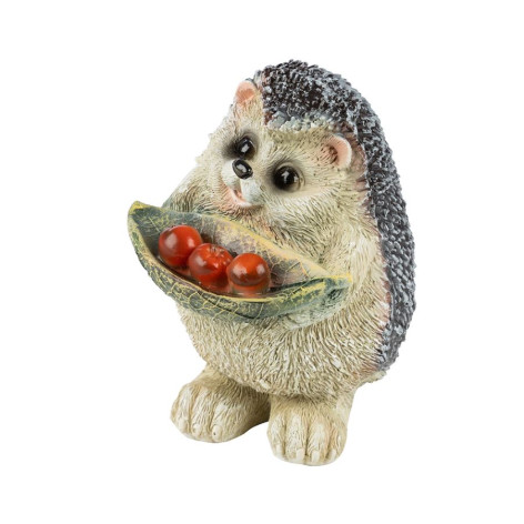Фигурка полистоун садовая 15 см Ёжик маленький с яблоками Park