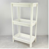 Мини изображение Этажерка пластиковая широкая 3-х ярусная белый 390х234х707  Vikea Violet