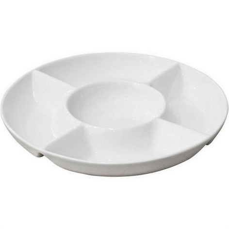 Менажница фарфоровая 5-и секционная 25,5 см белый Horeca Мфк