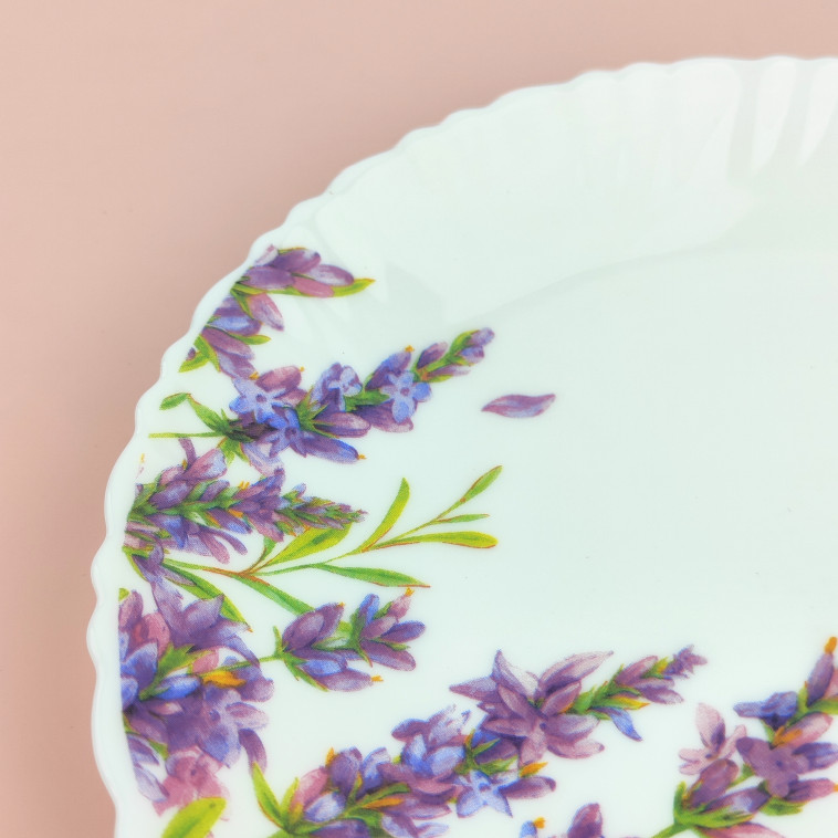 Картинка Тарелка стеклокерамическая обеденная 24 см Lavender Коралл