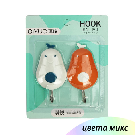 Крючок пластиковый самоклеящийся 2 шт 5*9.5 см металл держ ассорти BZ-5211 Baizheng Крючок пластиковый самоклеящийся 2 шт 5*9.5 см металл держ ассорти BZ-5211 Baizheng