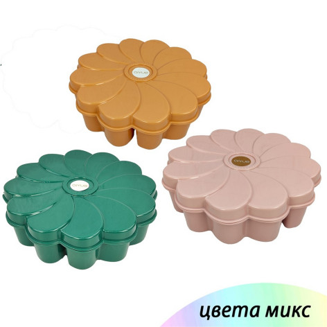 Менажница пластиковая 275х90 мм 5 ти секционная микс BZ-1270 Baizheng