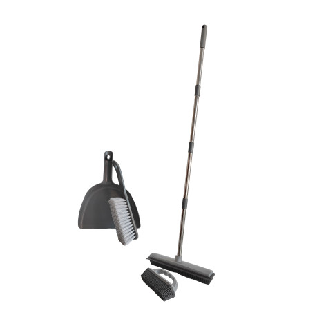 Набор пластиковый для уборки №08 комплект 4 предмета Графит Baizheng