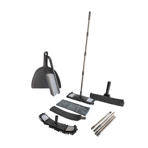 Набор пластиковый для уборки №10 комплект 8 предметов Графит Baizheng