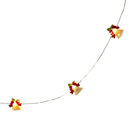 Гирлянда светодиодная  2 м 20 led батарейки 2хCR2032 Колокольчик Серпантин