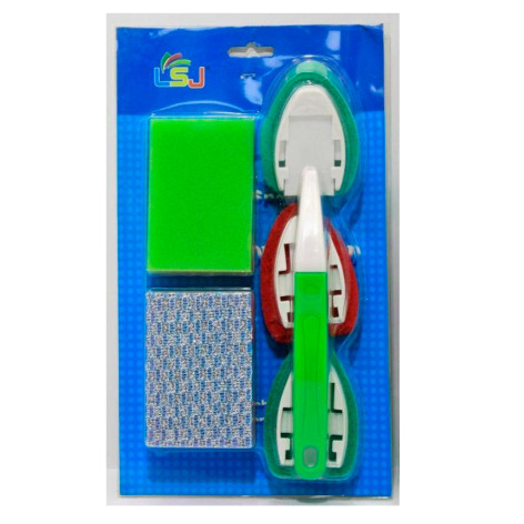 Губка поролон для посуды 2 шт + 3 шт поролон губки с пласт держат 31х18х6 см Baizheng