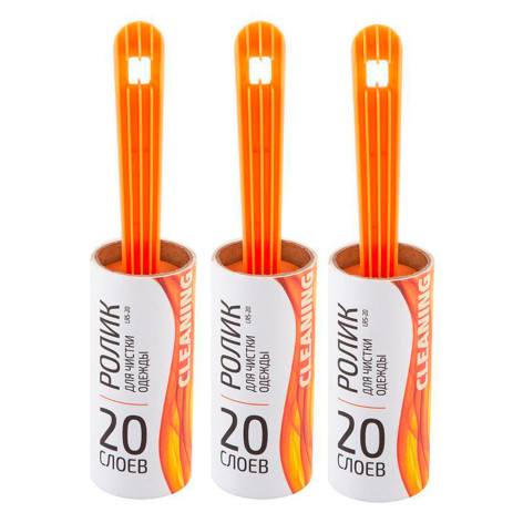 Ролик для чистки одежды LRS-20 + 2 запасных блока 10 см Рыжий кот